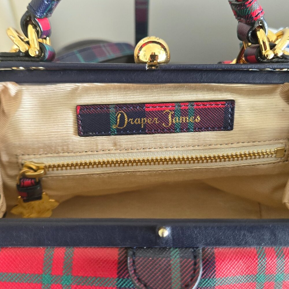 Draper James Red Plaid Top Handle Shoulder Bag NWT - Picture 11 of 13